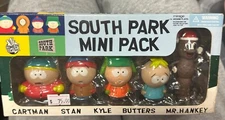 South ParkMini Pack Cartman Stan Klye Butters Mr. Hanky Comedy Central NIB