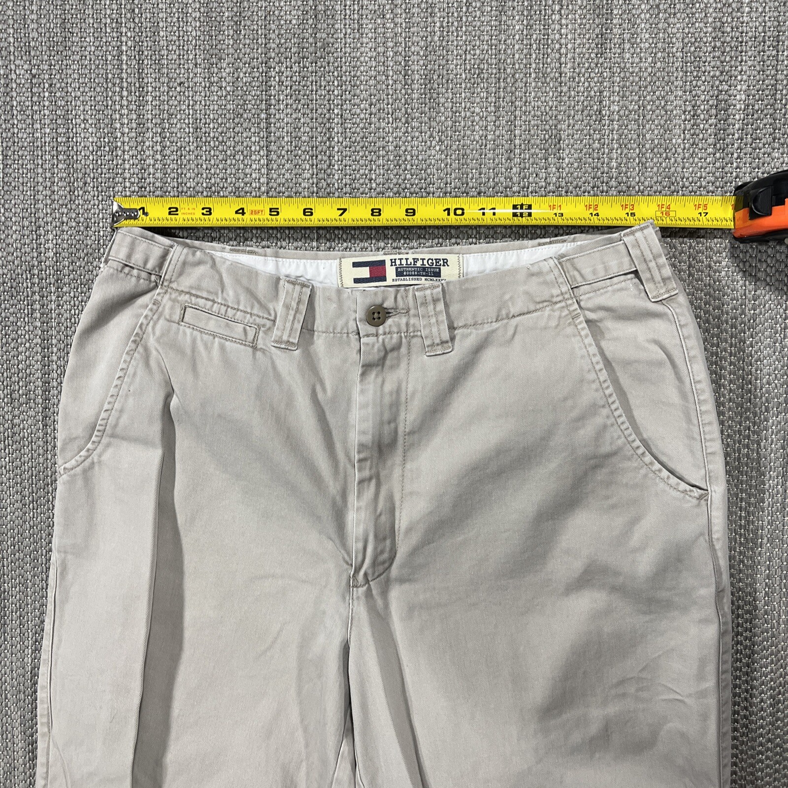 Tommy Hilfiger Pants Men 32X30 Rare VTG Y2K 1990's Military Style Trouser Chino image 2