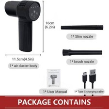 Computer Rechargable Wireless Air Duster Compressed Air Blower Dust Blowing Guns