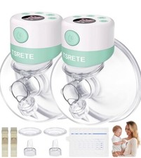 TSRETE Double Wearable Breast Pump, Electric Hands-Free Breast Pump
