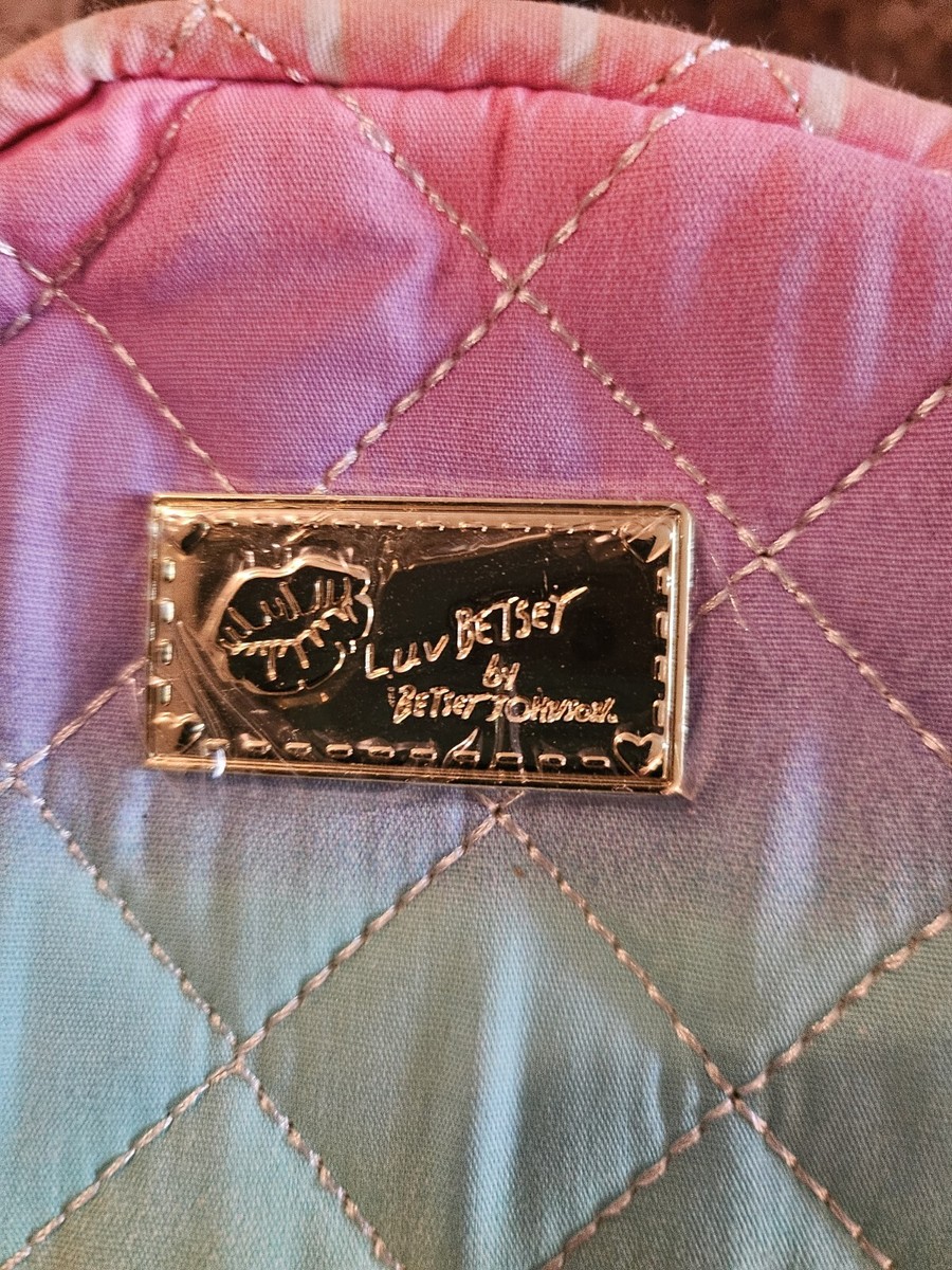 Luv Betsey Johnson Rainbow Pastel Colorful Backpack Purse  display picture 3