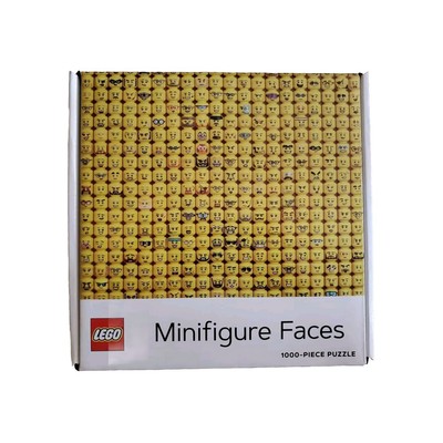 LEGO  Mini Faces 1000 Piece Puzzle 25x20 Yellow LEGO Faces New Factory Sealed