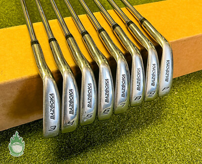 Used RH Tour Edge Bazooka JMAX Irons 3-PW Stiff Flex Steel Golf