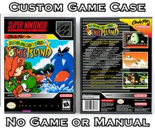 Super Mario World 2: Yoshi's Island - Super Nintendo SNES Custom Case *NO GAME*