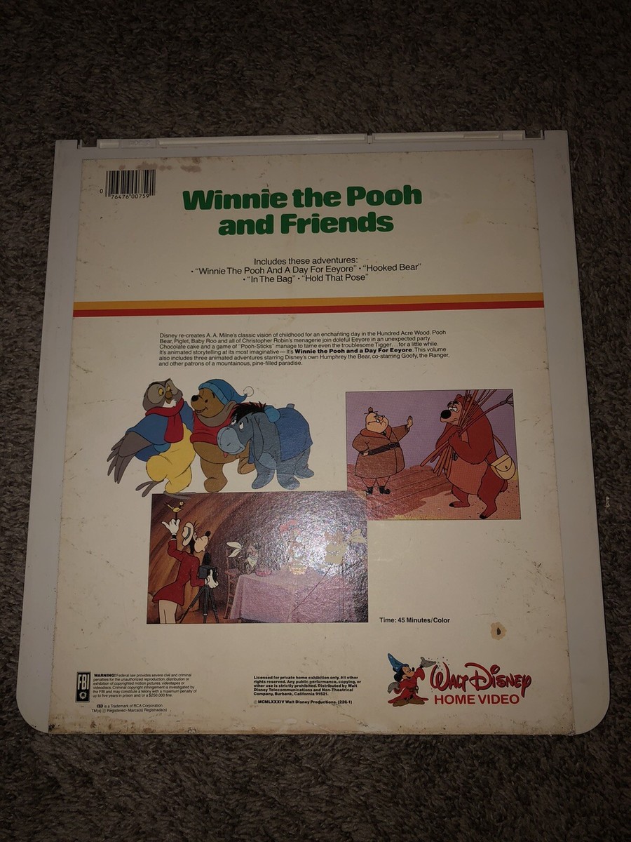 Vintage Walt Disney Winnie the Pooh and Friends RCA Video Discs