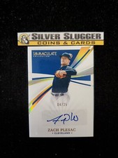 2021 Zach Plesac Panini Immaculate Auto Gold Holo /25 Cleveland Guardians