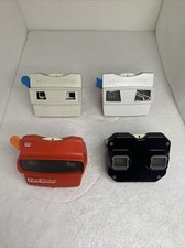Lot of 4 Vintage View Master Viewers Brands: GAF - 3D - Sawyers - GAF with Reels
