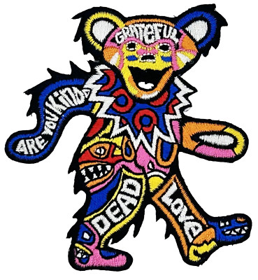 Grateful Dead Love Bear Embroidered Rock Iron on Patch Applique