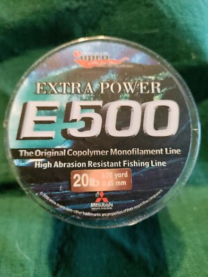 Eupro Extra Power E 500 Fishing Line, 20 lb test, 1/4 lb spool. Clear.