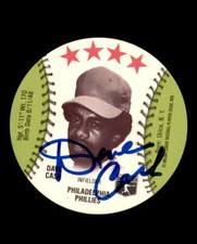 Dave Cash Signed 1976 MSA Disc Philadelphia Phillies Autograph