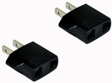 2 Flat Pin Plug Adapter for US, Canada and Mexico - Qty 3