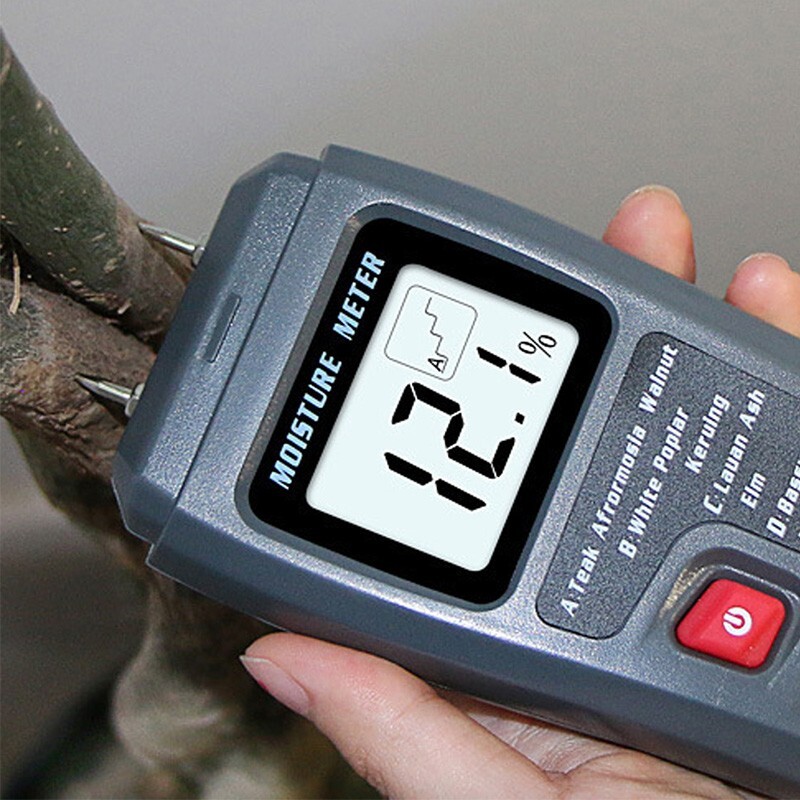 Digital Wood Moisture Meter Hygrometer Timber Damp Detector Logs