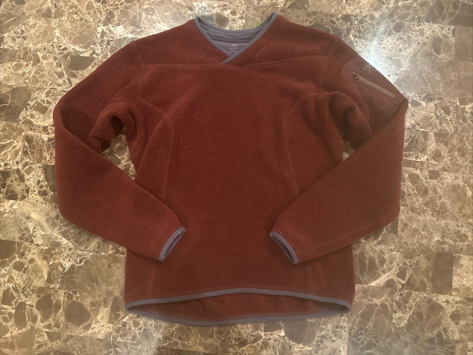 ARC'TERYX Pullover Arcteryx Pile Pile Polartec Ruggine Tasca Donna XS? Escursionismo all'aperto