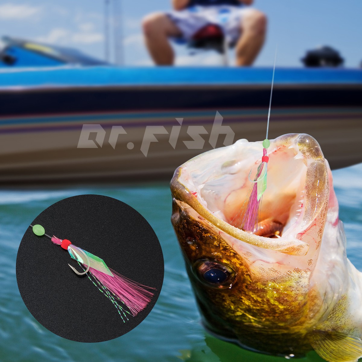 5/10 Packs Mackerel Feathers Bass Cod Lure Lures Sea Fishing Rigs