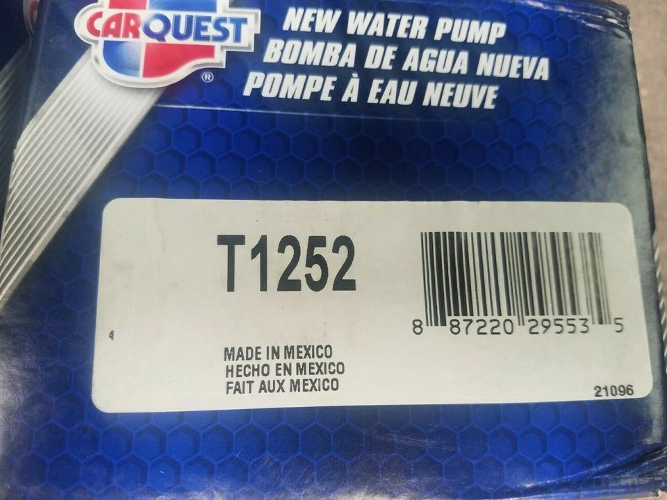 Nueva bomba de agua premium Carquest, t1252 para Audi Volkswagen A3 GTI Jetta Foto 4 de 4