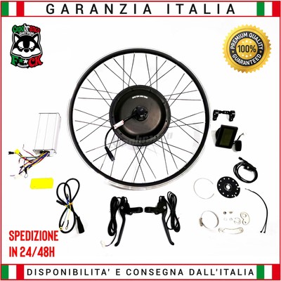 KIT TRASFORMAZIONE BICI MOTORE POSTERIORE 1000W 48V CERCHIO 26