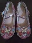 Kids Girls Princess Party High Heel Shoes Sequin Dress Shoes - Pink — photo 2