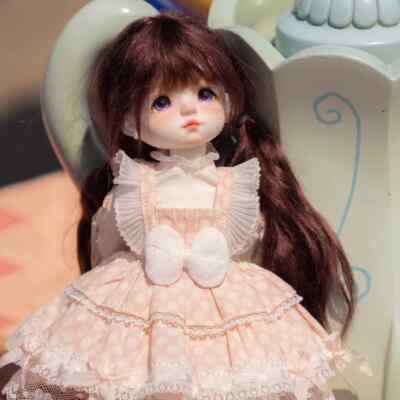 1/6 BJD Doll SD Resin Joint Bare Doll Adorable Baby Girl with Face Makeup Gift