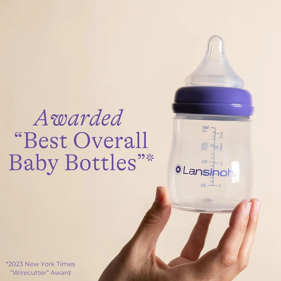 3pk Anti-Colic Baby Bottles – 5oz, Slow Flow Nipples for Breastfed Babies - Image 2 of 4