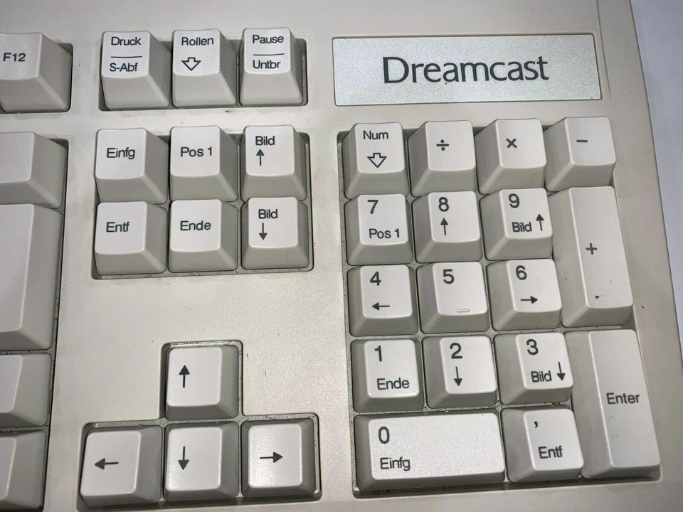 Sega Dreamcast GERMAN Keyboard Model HKT-7632 Complete in Box CIB Tested Ex #9 - Image 2 of 4