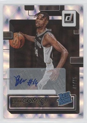 2022-23 Panini Donruss Holo Laser Frame Signatures 49/75 Blake Wesley Auto 0ie5