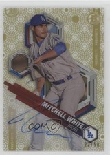 2018 Bowman High Tek Gold Rainbow Diffractor 22/50 Mitchell White Auto gn7
