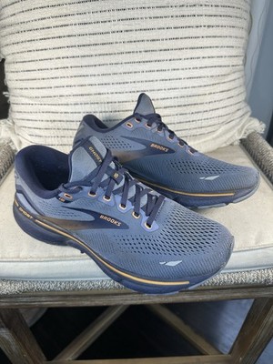 Brooks Ghost 15 Men's Size 9 D Running Shoes Sneaker Flintstone Peacoat Oak Blue