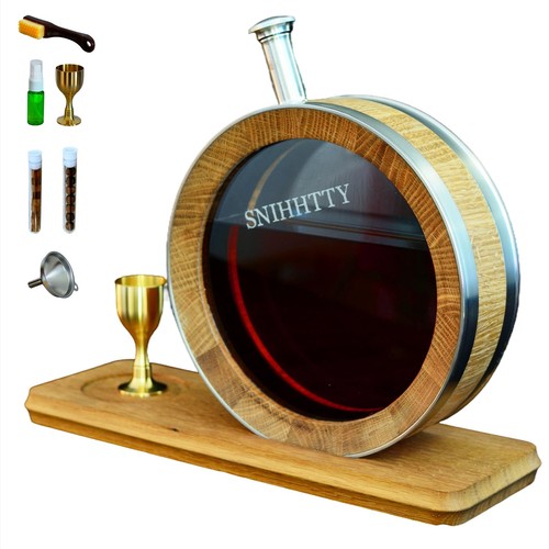 0.8L Visualized Oak Aging Barrel Stand Bung Mini