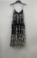 NWT Express Women's Black and Beige Floral Sleeveless Dress Size L