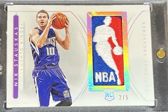 2014-15 Nik Stauskas Canada Kings National Treasures Rookie RC Logoman #2/5 Lesen