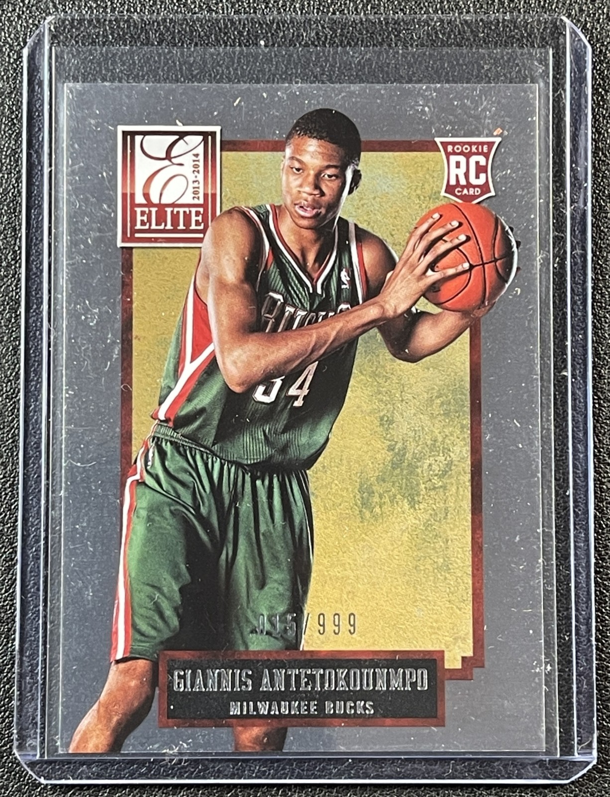 GIANNIS ANTETOKOUNMPO 2013-14 PANINI ELITE #229 ROOKIE RC 015/999 BUCKS