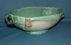 ROSEVILLE POTTERY, GREEN, PINECONE CONSOLE BOWL - 279-9" - USED CONDITION