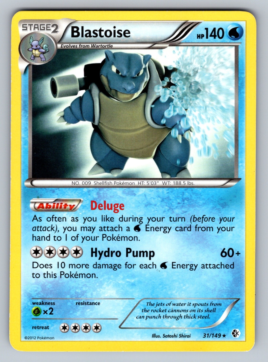 Blastoise 31/149 Rare Boundaries Crossed LP Pokemon TCG