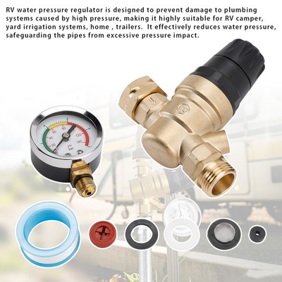 #ad #ad RV Water Pressure Regulator For RV Camper. Brass Lead Free Adjustable $29.65