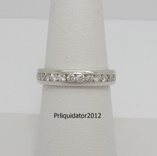 1/2CT Natural Round Diamond Anniversary Bridal Wedding Band Ring 14K White Gold