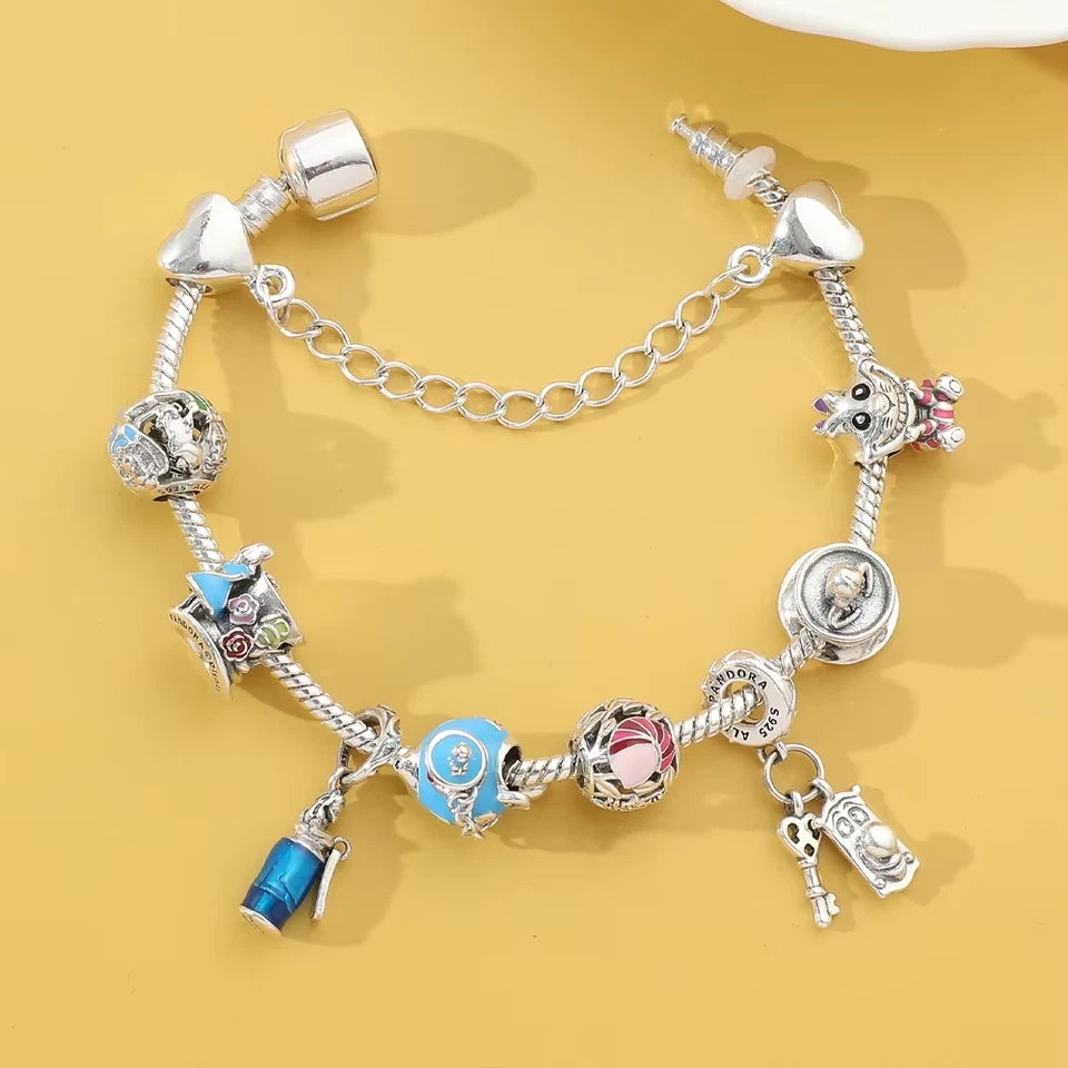 Dijes Cuentas de Cristal Pulsera Colgante Brazalete Star Wars Pulsera Mujer Joyería A Foto 3 de 4