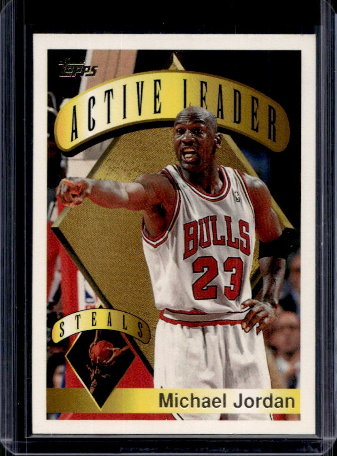 1995-96 Topps Michael Jordan Active Leader Steals #4 Bulls