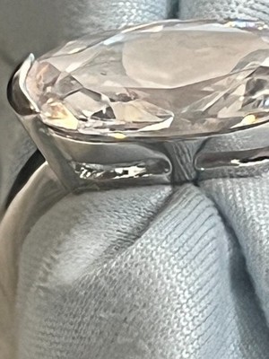 Damen Stein in ovaler Form geschliffen auf Silberband