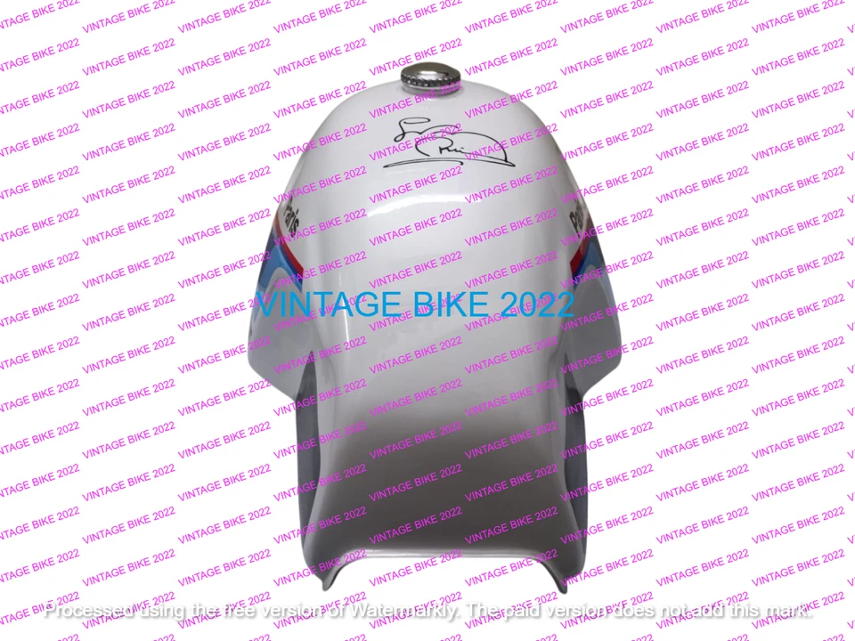 BMW R80 GS PARIS DAKAR 32 LITER WHITE STEEL GAS FUEL PETROL TANK+ CAP STICER /FI - Image 3 of 4