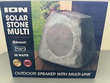 ION Audio Solar Stone Outdoor Bluetooth Speaker  Solar-Rechargeable  Single