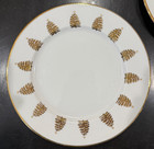 Cipa Porcellane Italy Christmas Tree Salad Plates 8" – Gold Trees & Rim Set of 4 — photo 6