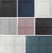 Wood Panel Wallpaper 3D Effect Wooden Panelling Textured Various Colours Designs