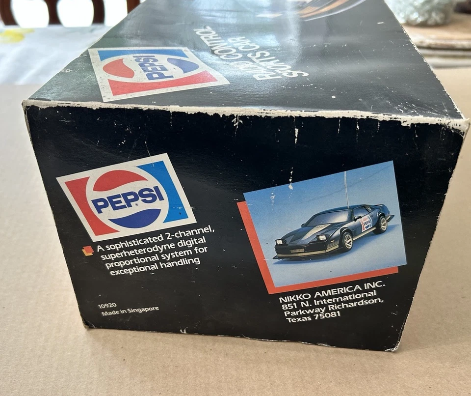 Nikko Pepsi RC Sports Car Firebird 1980s w/ Box WORKING Vintage Radio Control - Image 4 of 4