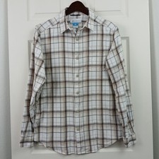 Columbia Men's Vapor Ridge  III Long Sleeve Shirt Small cream plaid button down