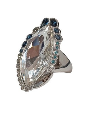 SWAROVSKI Statementring Damen Ring Gr. DE 55 silberfarben Casual-Look