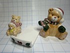 *Vintage 3pc Bear Family on Sled Ceramic Salt & Pepper Shakers — photo 2