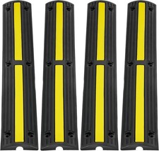 4 PCs 39'' Cable Protector Ramp 18000 Lbs Speed Bump Floor Cable Protector