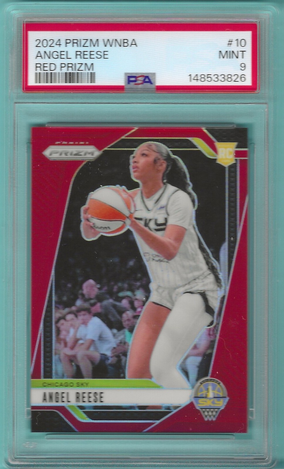 2024 Prizm WNBA Angel Reese Red Rookie PSA 9 #39/299 Atlanta Dream Barbie