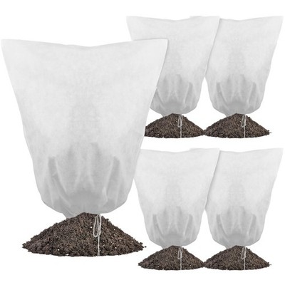 5-Pack Plant Cover Drawstring Tree Cover, Winter Freeze Plant Protection, Tre...