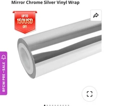 5x10 Mirror Chrome Vinyl Wrap